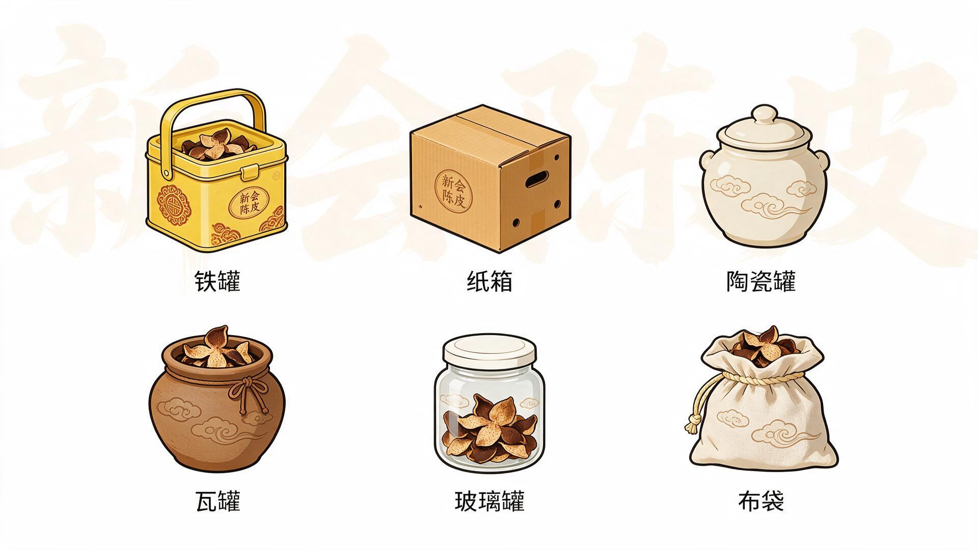 新会陈皮储存容器的选择